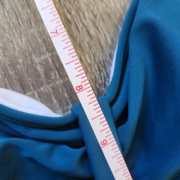 New‎ DACI Swimsuit Ruched Sides Flattering Tummy Control Teal Blue NWT SZ 20W - Picture 11 of 12